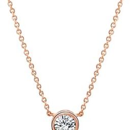 Stylish 18k Rose Gold Plated American Diamond Chain Pendent Necklace & Earrings Set for Women & Girls, Luxury AD Pendant Gift Set for Women, Girls & Her-0