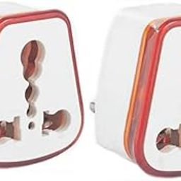 KRIYAL SALES 6 amp to 16 amp Converter/Conversion Plug { Pcs of 2 } (5-16A) Converts 6A Socket to 16 A Socket for Geysers, A/C,Refrigrator,Microwave,etc for Indian and International Plugs { Red or Orange Colour With White common }-image-99
