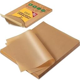 Katbite Unbleached Parchment Paper Sheets 200 Counts, 9x13 Inch 45GSM Heavy-Duty Parchment Sheets for baking cookies, Cooking, Grilling, Frying-image-13