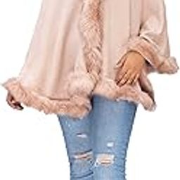 Women Woolen V-Neck Fur Stole Sc 75 (7M-603N-V4ST__free size)-image-67