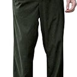 Men’s Soft Fabric Trousers, Relaxed Fit Corduroy Trousers with Stretch Waist for Men-image-46