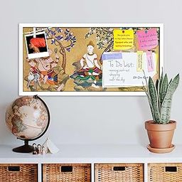ArtzFolio Hindu God Thai Style Art Artwork Bangkok Thailand Printed Bulletin Board Notice Pin Board Soft Board | White Frame 24.3 X 12Inch-2