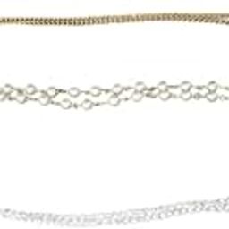 (JND) Jewels Danish Mask Chains Gold Silver And peal Set of 3 for Women 22 Inch Mask Chain Holder with Box Multi-Purpose Eyeglass Strap Mask Lanyards for Women Girls-22