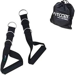 FITCOZI Rubber Multifunction 3D Ring Grip Triceps Rope Resistance Bands Handle for Cable Machine Attachments, Gym LAT Pulldown Exercise-8