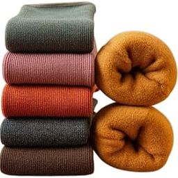 Winter Adult Thick Warm Fleece Lined Thermal Ribbed Snow Wool Fur Socks Plush Men/Women Fashion Fuzzy And Girls Multicolor-0