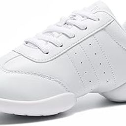 Cheer Shoes Women White Dance Shoes Cheerleading Fashion Sports Shoes Training Athletic Flat Size-image-9