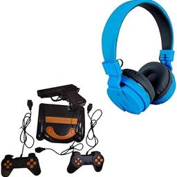 Cospex Combo Pack of 2 Items - Comfortable On-Ear Bluetooth Wireless Headphone, Super 8 bit Tv Video Game Console with 2 Game Controllers 1 Laser Gun Unlimited Fun for Kids (1 Year Warranty)-16