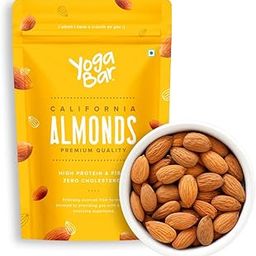 Yogabar Premium California Almonds 1Kg|Badaam|100% Natural Crunchy Badam Giri|Nuts & Dry Fruits|Rich In Protein, Fibre, Vitamin E, Magnesium & Calcium|Healthy Snacks|(500 Gm X Pack 2)-30