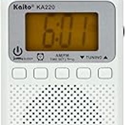 Kaito Ka220W Pocket Digital Am Fm Radio with Alarm Clock & Sleep Timer Ultra-Compact White-23