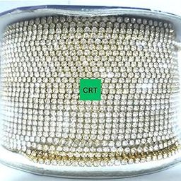 CRT Stone Chain Golden/Lace Metal for Jewellery Making 2mm Pack of 5 mtr-image-48