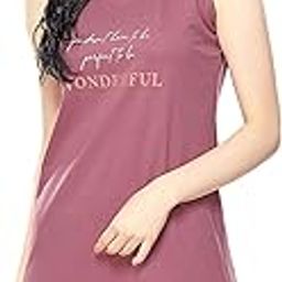 Women's Cotton Night Dress Printed Knee Length Night Gown 5325-image-7