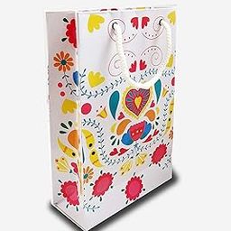 Impressiveworks Multipurpose Printed Paper Bags/Party Favor Gift Bags with Handles for Wedding/Birthday/Events/Return gifts (10.5"x7.5"x3") (Pack of 10, Multicolor)-9