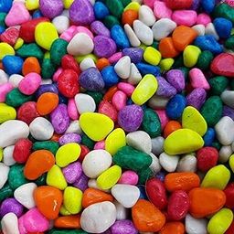 Maalavya Multi-Color Pebbles for Decoration - Mixed Pebbles for Plants Pots, Fish Tank Aquarium, Table, Vase Fillers (5)-3