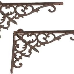 STYLEHEAVEN 2pcs Antique Vintage Style Heavy Duty Cast Iron Shelf Bracket Wall Mounted S|Home & Garden|Furniture|Bookcases-image-22