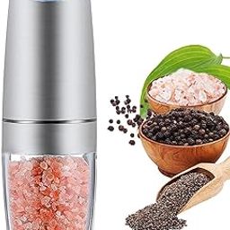 PRAMANTA Electric Salt and Pepper Grinder, Battery Powered Salt Pepper Mills Shakers with Led Light Automatic Grinder for White Pepper, Black Pepper, Sea Salt, Cumin (1Pcs)-image-28
