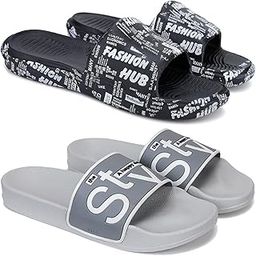 Chappal for Men | Perfect Flip-Flops for Men (Multicolour) (Pack of 2) Combo(MM)-1875-1589-image-2