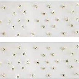 Small White Diamond Cut Shiny Stone Bindi Wedding Makeup for Girls Women Ladies (2 Packets)-image-49