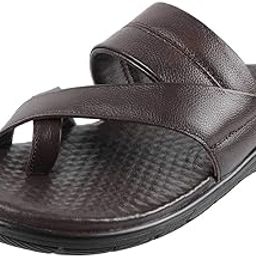 Men's Comfy Casual Faux Leather Stylish Toe Ring Slippers-picture-16