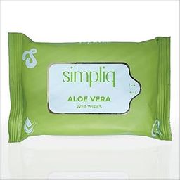 Simpliq Aloe Vera Wet Wipes | Face Wipes | Cleansing Wipes | For Acne Prone Skin | Makeup Remover Wipes| Hydrating,Refreshing, Soothing| 25 Wipes-image-81