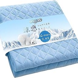 OIGAE Mattress Pad for Summer, Double, Reversible, Cool for Summer Sheets, Cool to Touch, Q-MAX0.43 [Double-sided: Cold Fabric & Waffle Fabric] 4 Corner Rubber Attached, Washable, Bed Pad, Cooling Mat-1