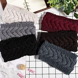 2PCS Twist Knitted Headbands Winter Ear Warmers,Crocheted Turban Head Wrap Elastic Hair Band/Head Band for Womens-image-59