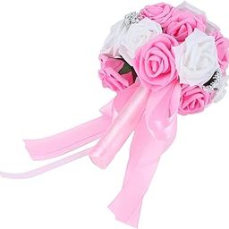 Flowers Bunch, Wedding Bouquet Well Designed PE for Bridal for Wedding(Pink)-image-47