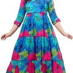 Cotton Tiered Maternity Dress for Women - Casual 3/4 Sleeve Pregnancy Wear-image-78