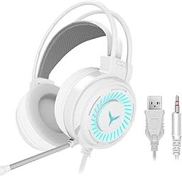 Loom Tree G58 Gaming Headset Stereo Surround Headphone 3.5mm Wired w/Mic LED White Laptop & Desktop Accessories | Headsets-10