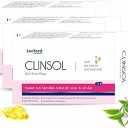 Leeford Clinsol Soap 75g (Pack of 3) | Anti-Acne, Oil Control & Skin Cleansing Formula | Gentle on Acne-Prone Skin | Deep Cleansing for Fresh, Clear & Healthy Look-image-9