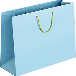 Plain Paper bag Sky blue Color Paper Bags for return gift, birthday, wedding, toys, corporate giftting Size 17x13x4 in (Pack of 10) by Apex (blue)-16