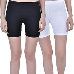 Women's Cotton Sports Cycling Yoga Gym Tights Active Wear Shorts Multi Pack of 2-picture-43