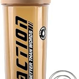 COOL INDIANS Action Gym Shaker Bottle – 700ml Protein Shaker with Mixer Ball, Leak-Proof Sipper Bottle for Gym, Fitness & Sports, BPA-Free, Multicolor (BROWN)-image-22