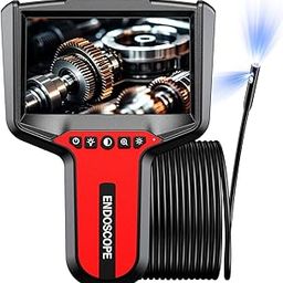 Dual-Lens Borescope Endoscope Camera with Light: 5" Inspection Camera for Sewer - 16.4ft Waterproof Industrial Endoscope - Flexible Snake Bore Scope for Plumbing Automotive-5