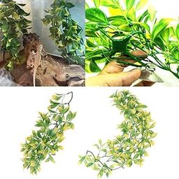 BNF® 2X Natural Looking Reptile Plants Terrarium Tank PVC Leaves Plants Decor|Pet Supplies | Reptile Supplies|2 Pieces Reptile Pet Plant2 Pieces Suction Cup-image-44