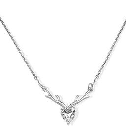 925 Hallmark, Authentic and Certified Deer Heart Silver Necklace For Valentine Love | Gift for Women and Girls.-image-60