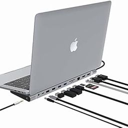 eller sante® USB Hub Type C Flare 12in1 multiport USB 3.0 High-Speed Adapter connector (5GBPS) data transfer Converter Extension, SD, TF, HDMI, PD, LAN with 60W PD Charging, docking station USB A Port Compatible with Macbook Air Pro (M1, M2 etc), iPad Pro Air, Laptop, and Other Type C Mobile & Devices-23