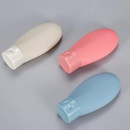 Swimero Travel Bottles Set,60Ml Travel Bottles & Containers,Small Mini Empty Plastic Squeeze Bottles For Travel Toiletries, Shampoo And Conditioner With Storage Bag, Multicolor (3-pcs)-26