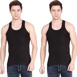Men's Cotton Western Solid Vest (Pack of 2) (Frontline-Xing-Black-RN-2-95_Black-image-26