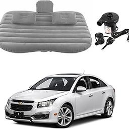 Oshotto Multifunctional Car Travel Bed Mattress with Two Air Pillows, Car Air Pump Compatible with Chevrolet Cruze (Grey)-image-87