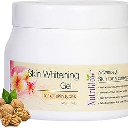 NutriGlow Skin Whitening Gel For Excess Pigmentation, Heals Acne & Blemishes, Oil Control, All Skin Types, Sulphate Free, 500gm-image-5