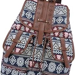 LICHTS®Women Ethnic Pattern Backpack Bag Travel Daypack for Camping Shopping Street Style A|1 Women Backpack|Clothing, Shoes & Accessories-image-23