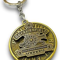 Imported Metallic Rotating Key chain for Royal RE Bullet Classic Bike Brass Metal Keychains Compatible with Royal Enfield for Men and Women (Bike Keyrings) (Metallic Golden)-image-59