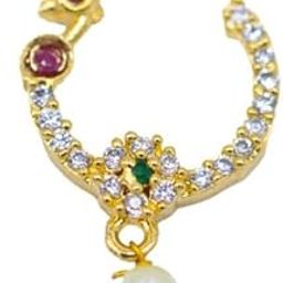 Nose Pin for Women Gold-Plated White and Pink AD Studded Nose Pins for Women and Girls-image-58