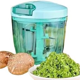 RAVI PLASTIC Manual Food Processor, 1000 mlVegetable Chopper with Pull String, 3 Stainless Steel Blades, pack of 1-image-44