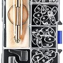 MAYCREATE® Eyeglasses Nosepad Repairing Kit, 35pcs Silicone Nosepad,with 3 in 1 Screwdriver,Screws Tweezers, Antiskid Earhook, Glasses Cloth,Grid Box Storage Organizer (5 shape)-picture-16
