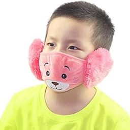 Kids Warm Winter Plush Earmuff Mask Cartoon Design-image-32