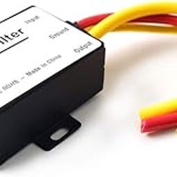 Car Power Filter EMI Noise Ground Loop Isolator Suppressor for Auto Stereo Audio Radio Stereos Amplifier Amp Speaker Equalizer Subwoofer 12V-31