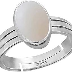 Opal 3.9cts or 4.25ratti Stone Silver Adjustable Ring for Men-image-19
