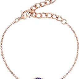 24 Kt Rose Gold Plated Brass Evil Eye Coin Link Bracelet For Valentines Day Gift-image-46
