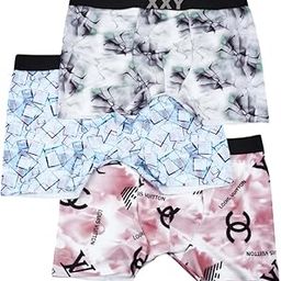 Nylon Extra Thin Elastic Printed Underwear Brief for Men | Super Soft Comfortable Underwear/Innerwear/Brief Shorts (Multicolor)(Pack of 3)-20